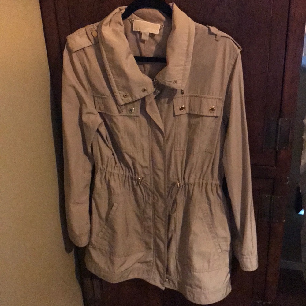 Michael Kors short cinched trench coat!